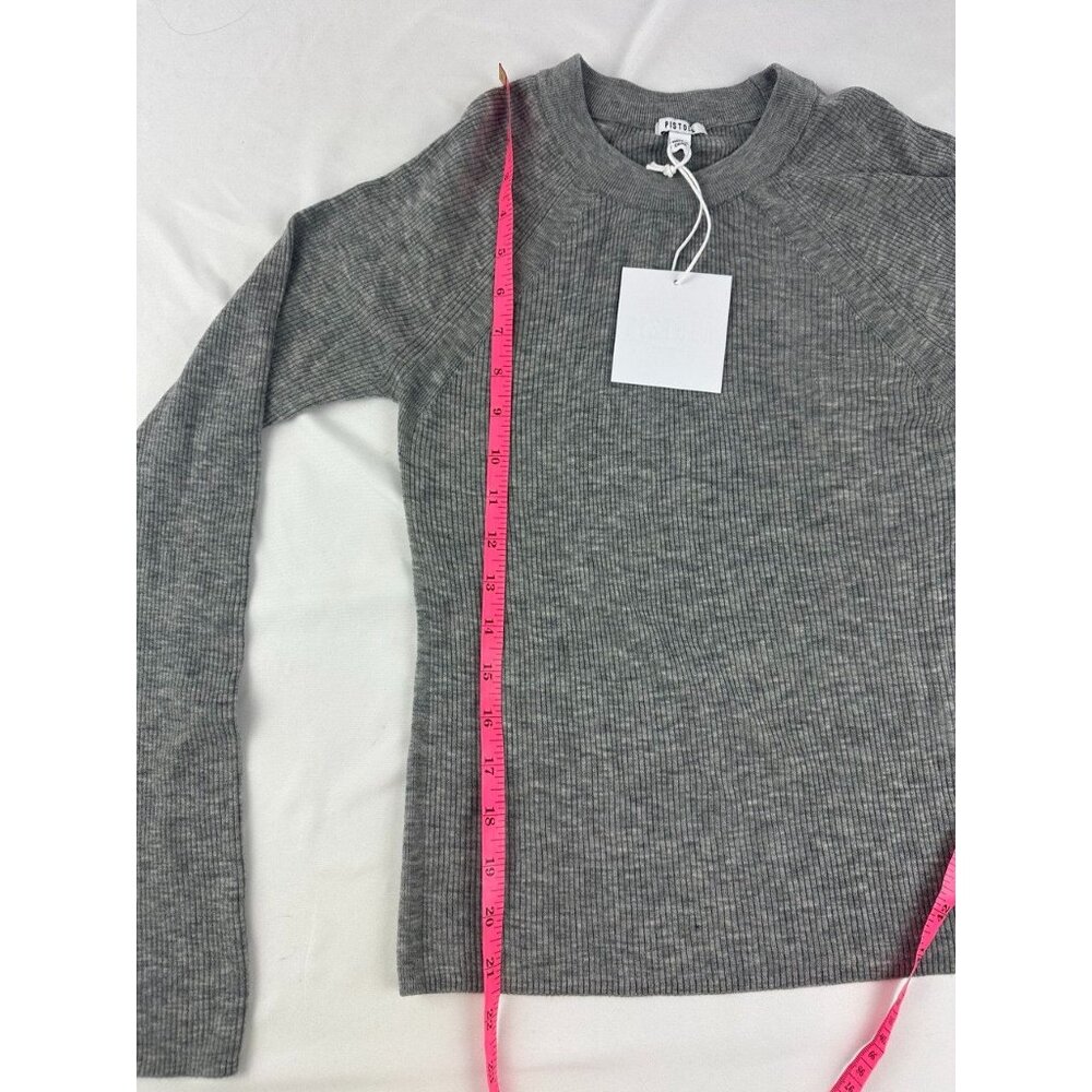 NWT Pistola Juno Feather Weight Sweater in Heather Charcoal Size Medium - Picture 9 of 10